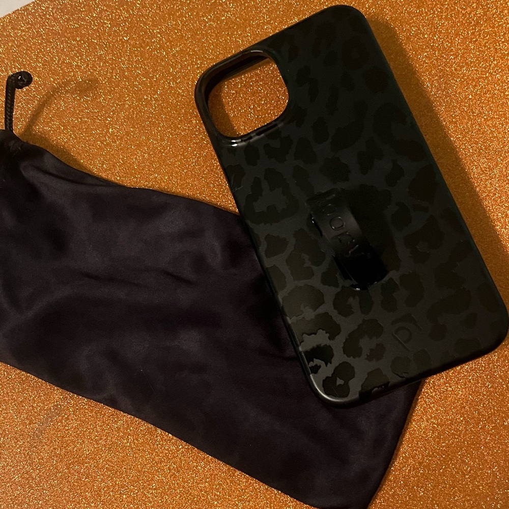 Black Leopard Print Phone Case